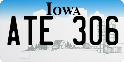 IA license plate ATE306