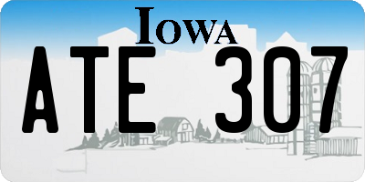 IA license plate ATE307
