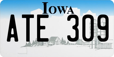 IA license plate ATE309