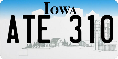 IA license plate ATE310
