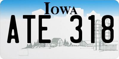 IA license plate ATE318
