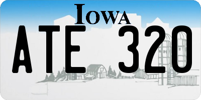 IA license plate ATE320