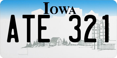 IA license plate ATE321