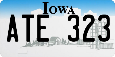 IA license plate ATE323