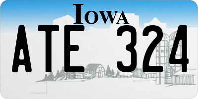 IA license plate ATE324