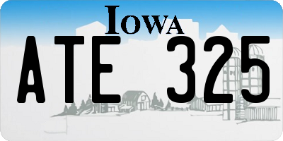 IA license plate ATE325