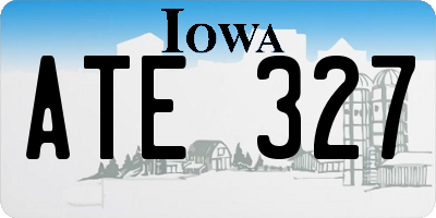 IA license plate ATE327
