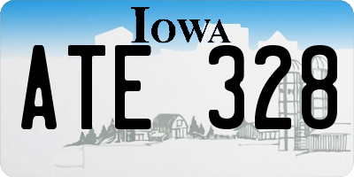 IA license plate ATE328