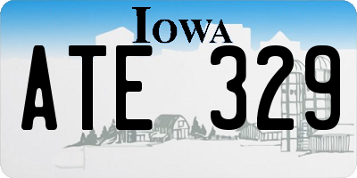 IA license plate ATE329