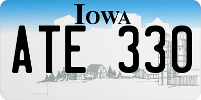 IA license plate ATE330