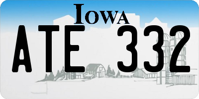 IA license plate ATE332