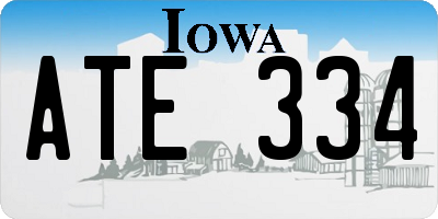 IA license plate ATE334