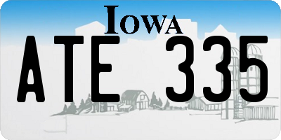 IA license plate ATE335