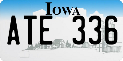 IA license plate ATE336