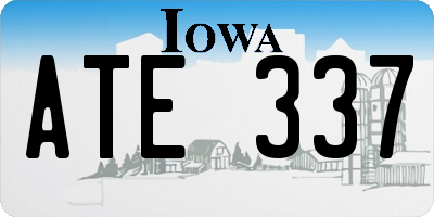 IA license plate ATE337
