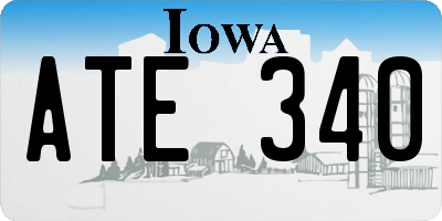 IA license plate ATE340