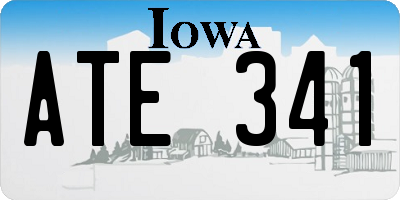 IA license plate ATE341