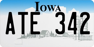 IA license plate ATE342