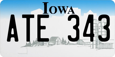 IA license plate ATE343