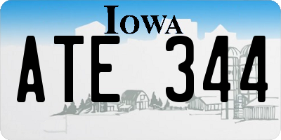 IA license plate ATE344