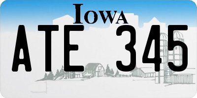 IA license plate ATE345