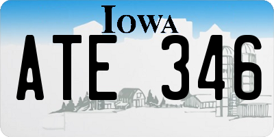 IA license plate ATE346