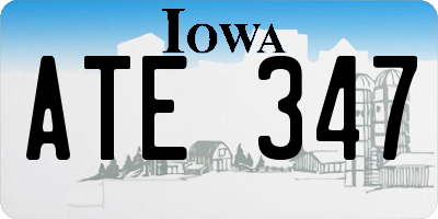 IA license plate ATE347