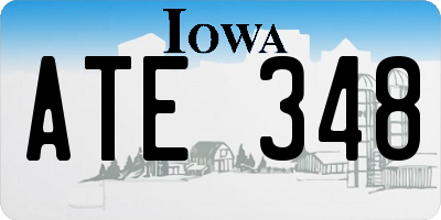 IA license plate ATE348