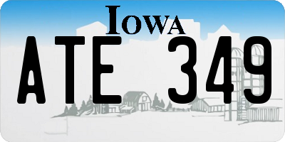 IA license plate ATE349