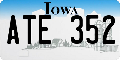 IA license plate ATE352
