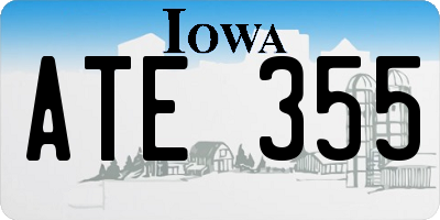 IA license plate ATE355