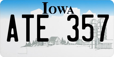 IA license plate ATE357