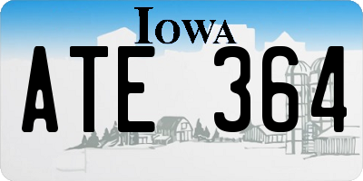 IA license plate ATE364