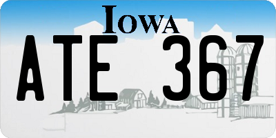 IA license plate ATE367