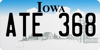 IA license plate ATE368