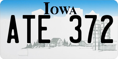 IA license plate ATE372