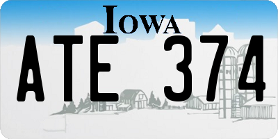 IA license plate ATE374