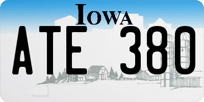 IA license plate ATE380