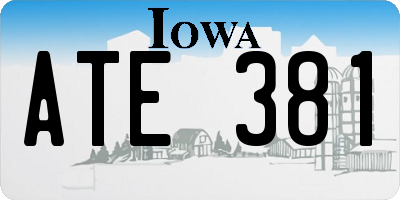 IA license plate ATE381