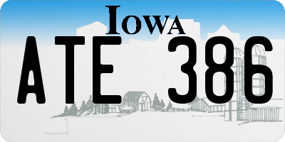 IA license plate ATE386