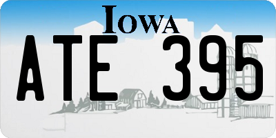IA license plate ATE395
