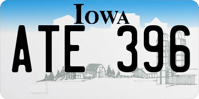 IA license plate ATE396