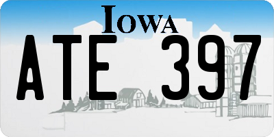IA license plate ATE397
