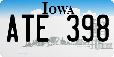 IA license plate ATE398