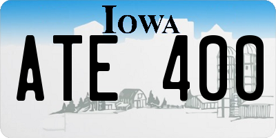IA license plate ATE400