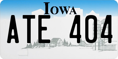 IA license plate ATE404
