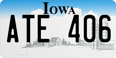 IA license plate ATE406