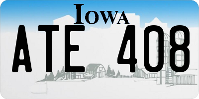 IA license plate ATE408