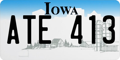 IA license plate ATE413