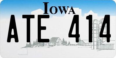 IA license plate ATE414